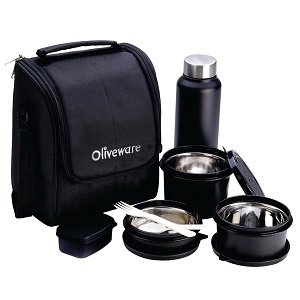 Oliveware Teso Lunch Box with Bottle